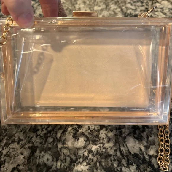 Louis Vuitton Clear Acrylic Crossbody with Gold Logo - Picture 6 of 6